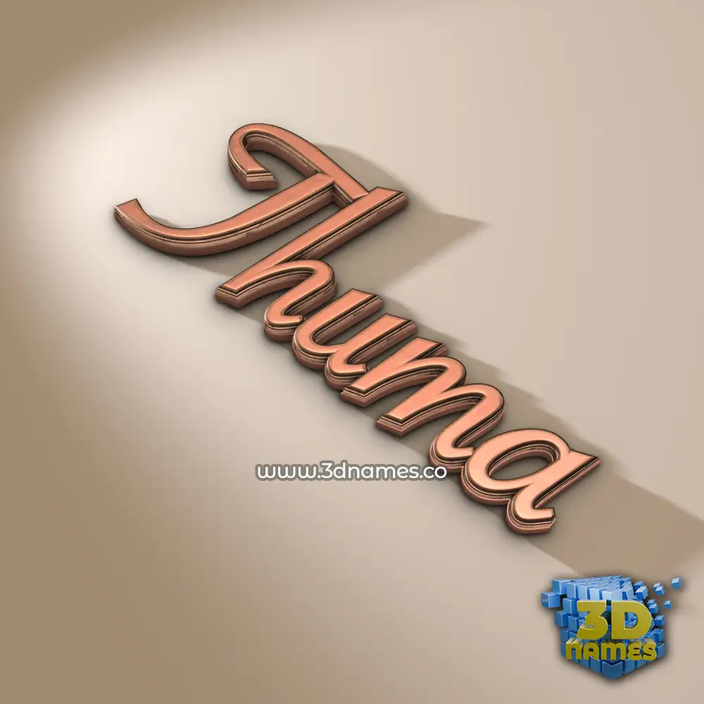 thuma in Rose Gold style - 3D name wallpaper