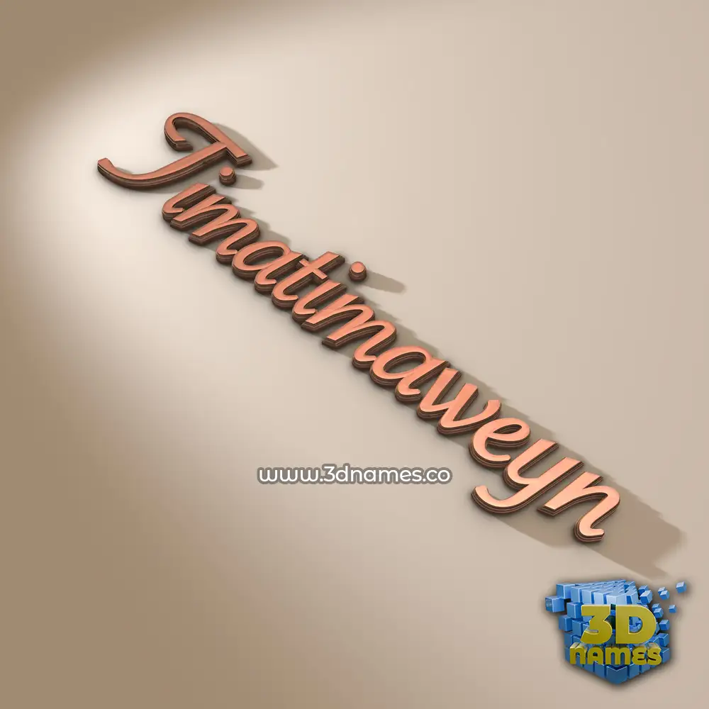 timatimaweyn in Rose Gold style - 3D name wallpaper