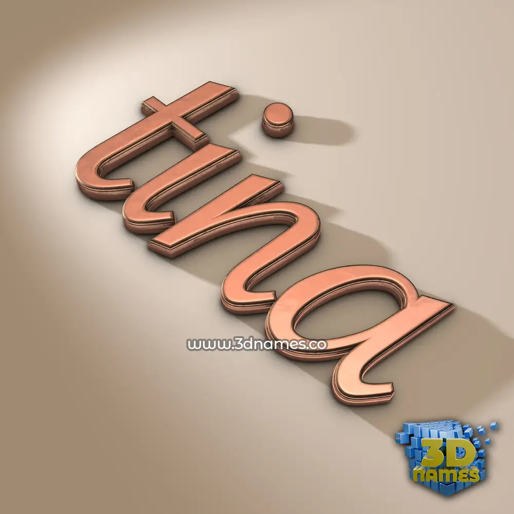 tina in Rose Gold style - 3D name wallpaper