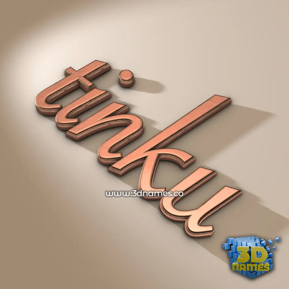 tinku in Rose Gold style - 3D name wallpaper