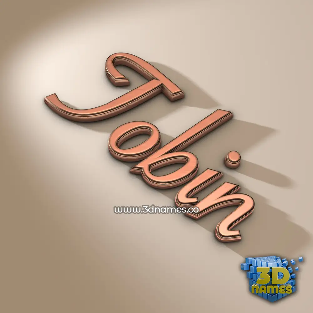 tobin in Rose Gold style - 3D name wallpaper