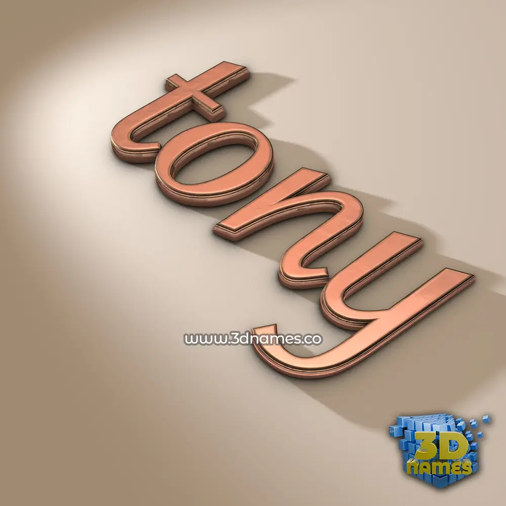 tony in Rose Gold style - 3D name wallpaper
