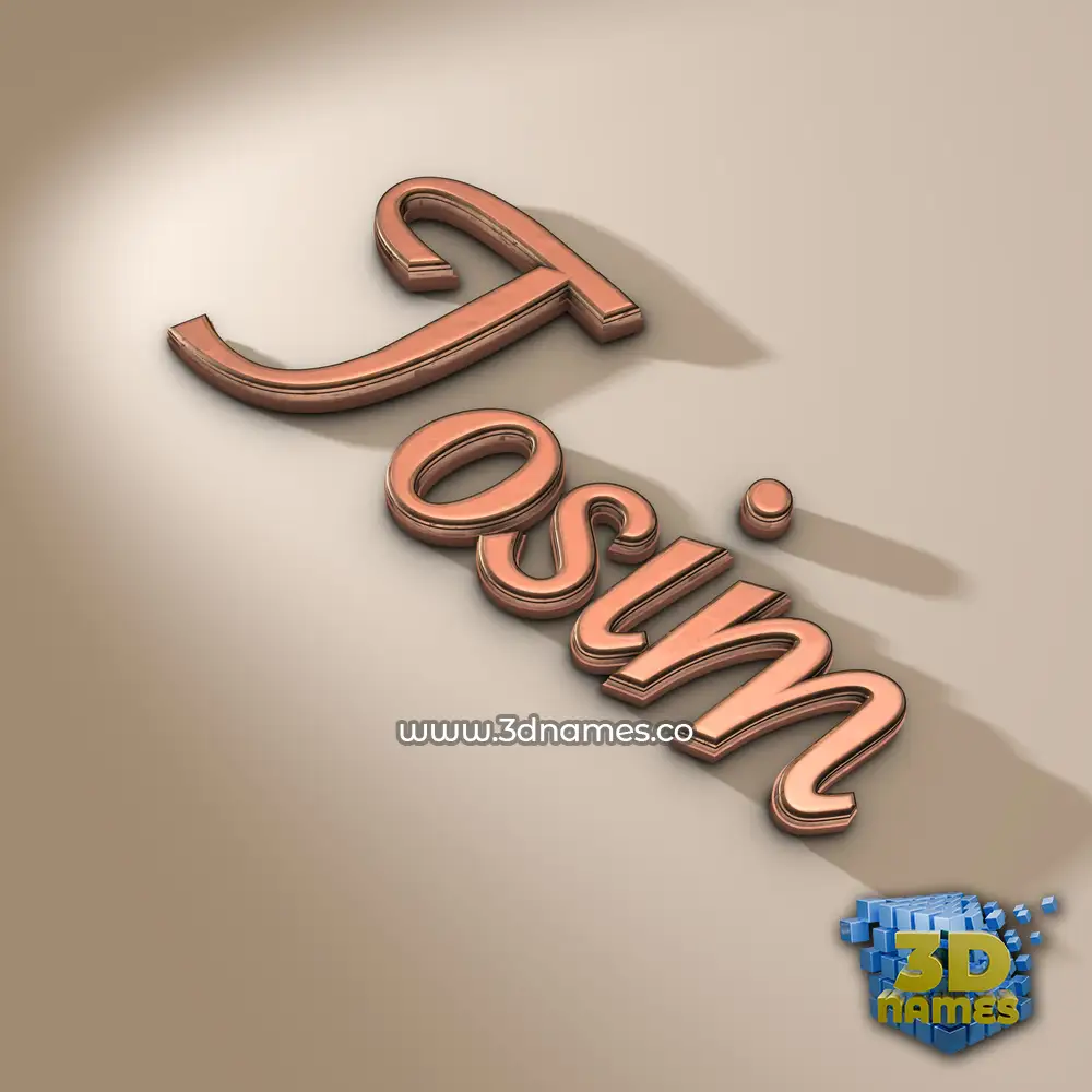 tosim in Rose Gold style - 3D name wallpaper