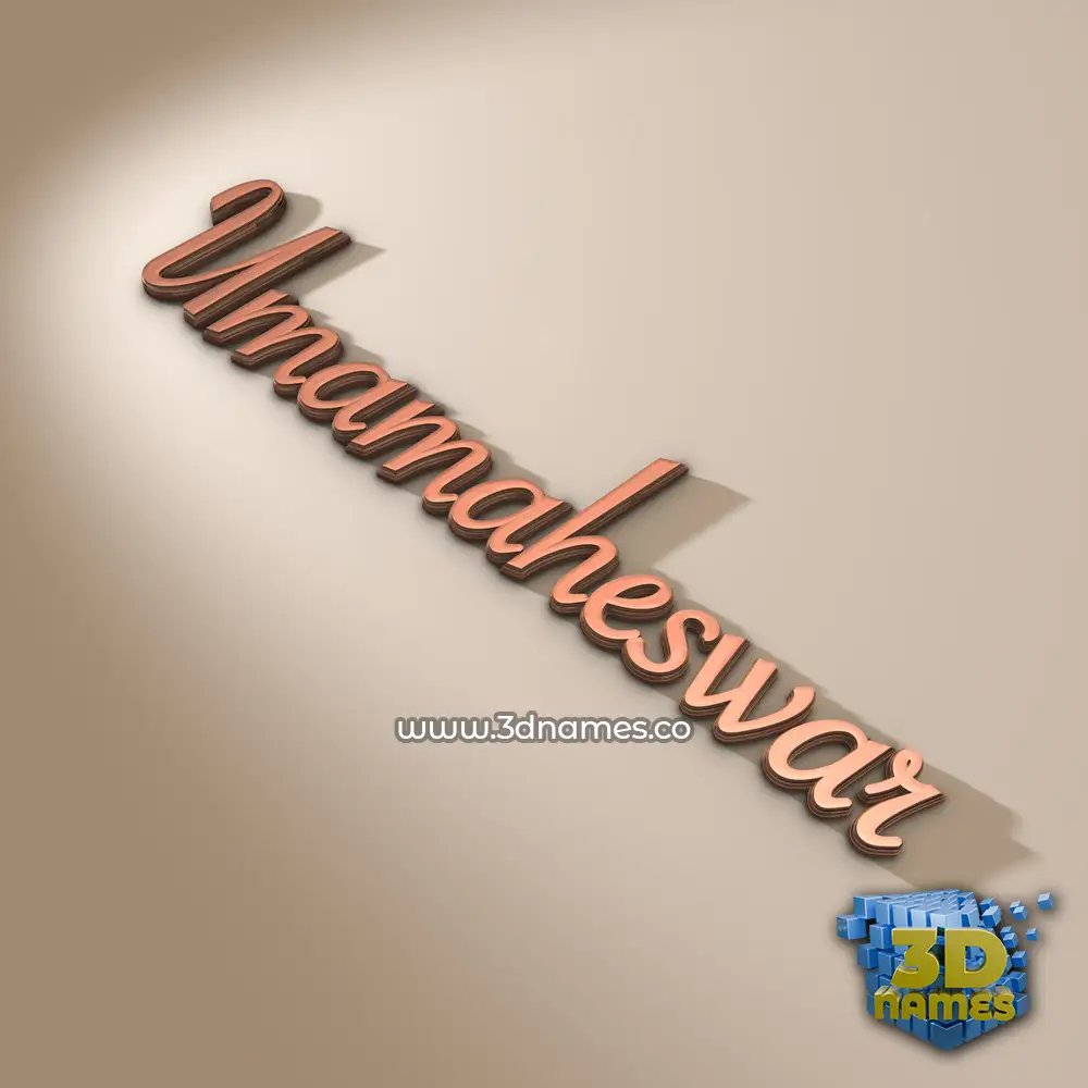umamaheswar in Rose Gold style - 3D name wallpaper