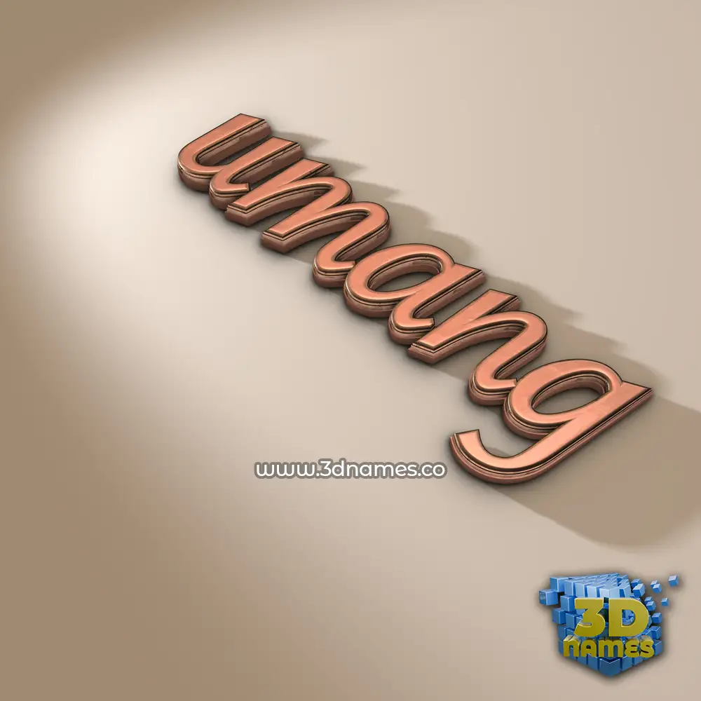 umang in Rose Gold style - 3D name wallpaper