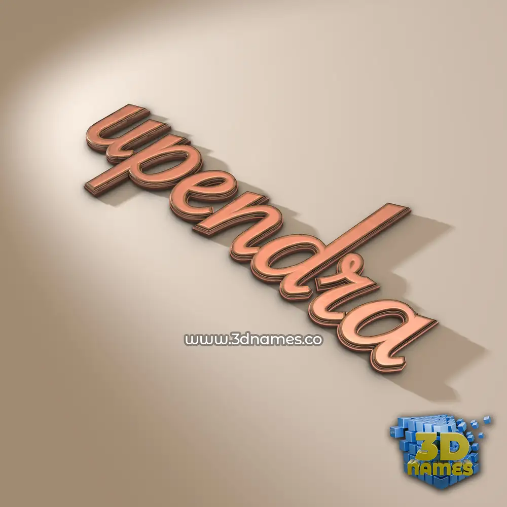 upendra in Rose Gold style - 3D name wallpaper