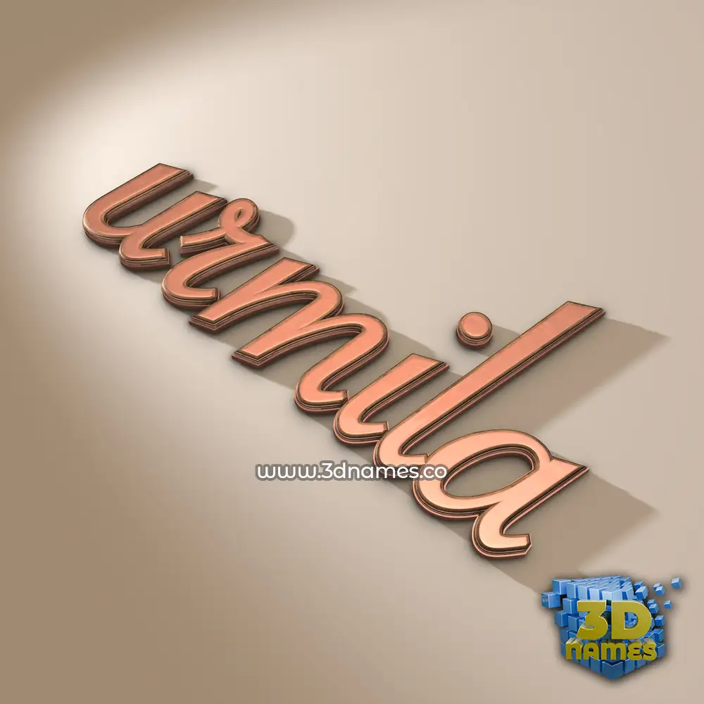 urmila in Rose Gold style - 3D name wallpaper