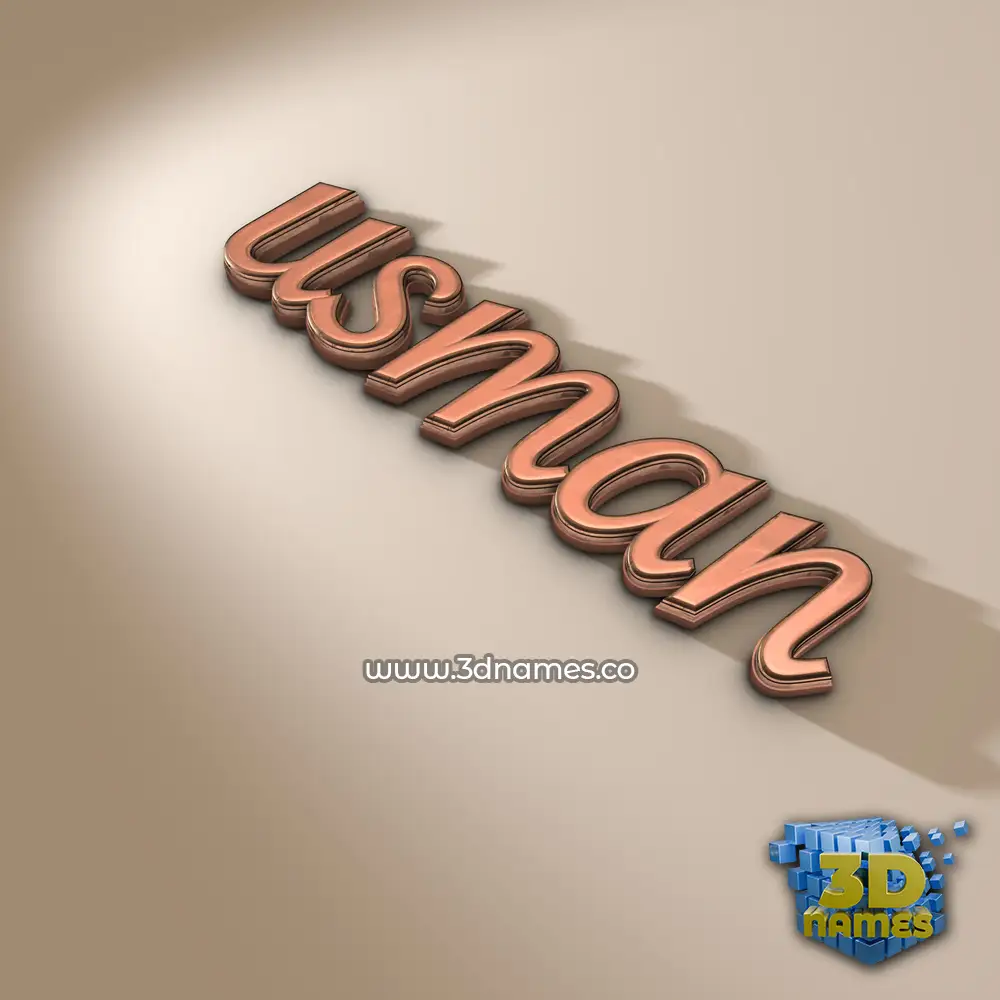 usman in Rose Gold style - 3D name wallpaper