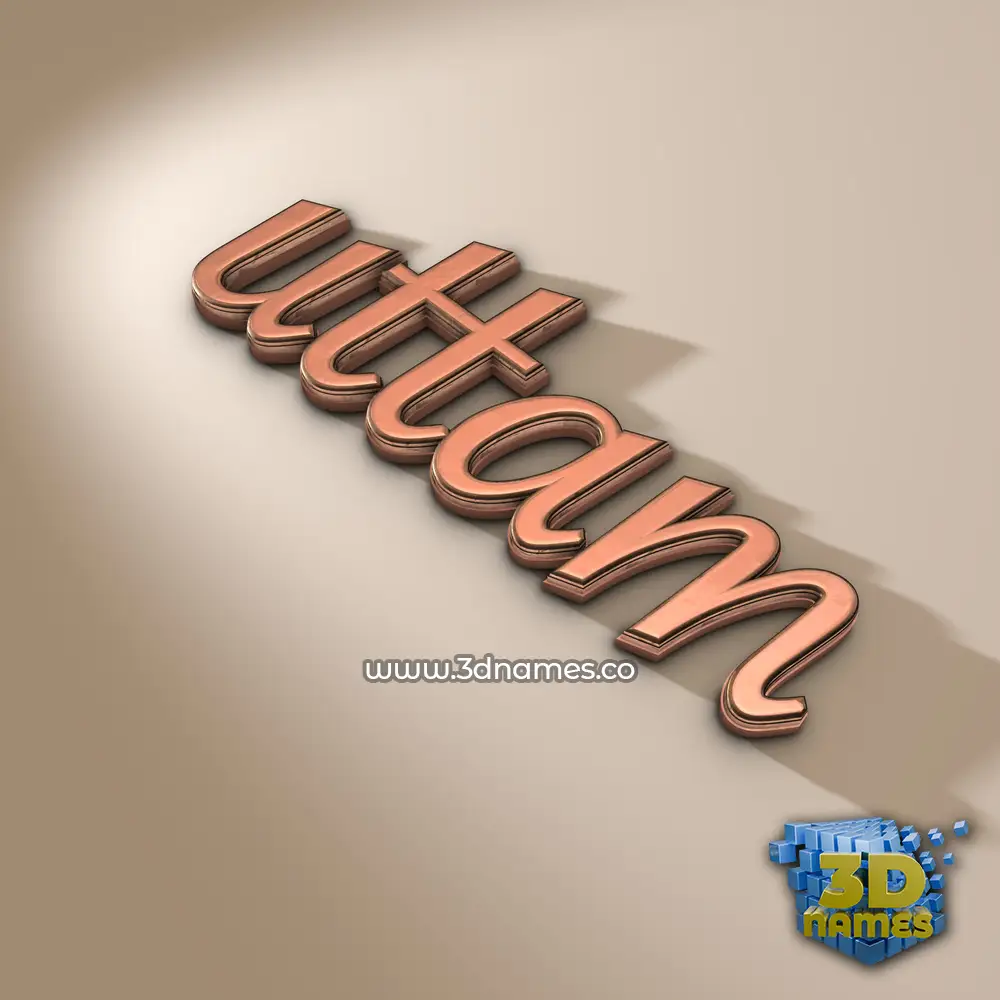 uttam in Rose Gold style - 3D name wallpaper