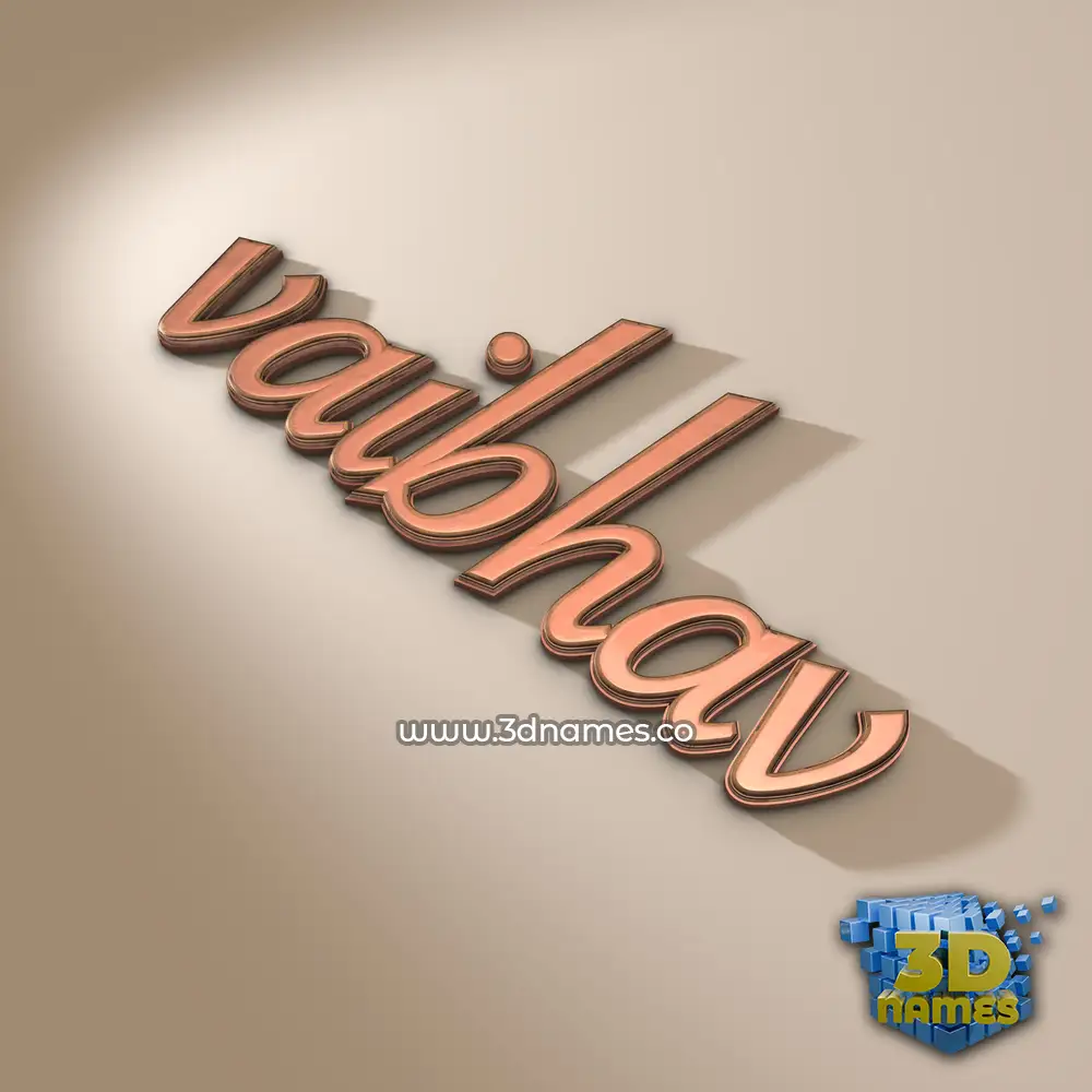 vaibhav in Rose Gold style - 3D name wallpaper