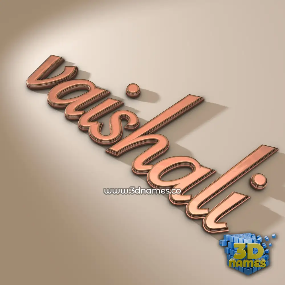 vaishali in Rose Gold style - 3D name wallpaper