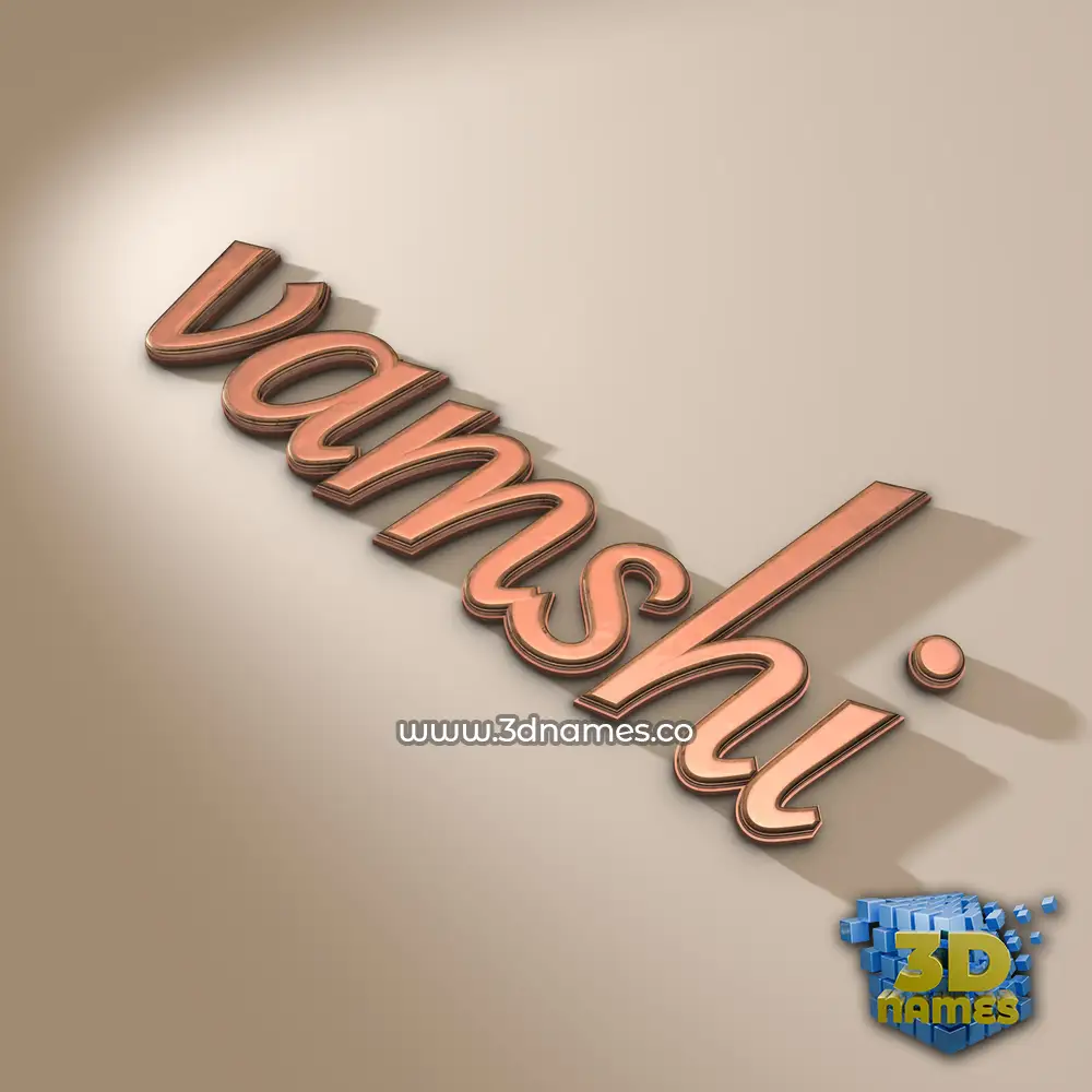 vamshi in Rose Gold style - 3D name wallpaper