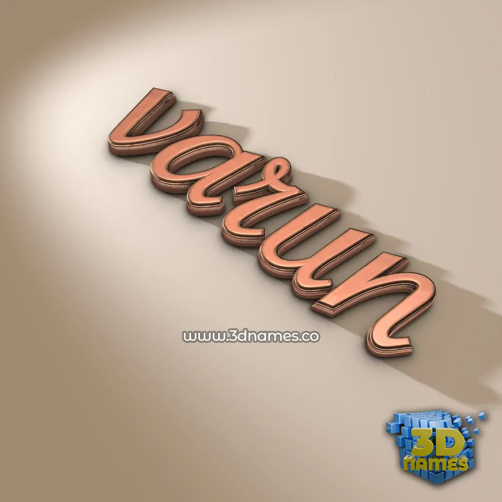 varun in Rose Gold style - 3D name wallpaper