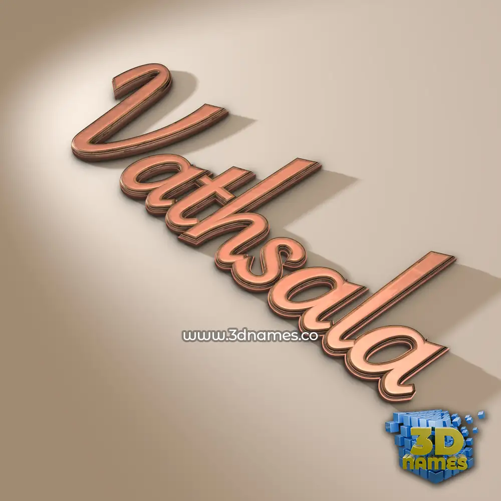 vathsala in Rose Gold style - 3D name wallpaper