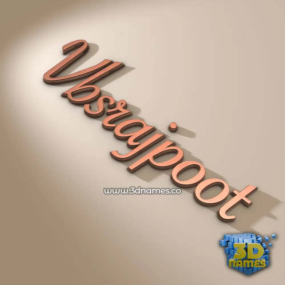 vbsrajpoot in Rose Gold style - 3D name wallpaper
