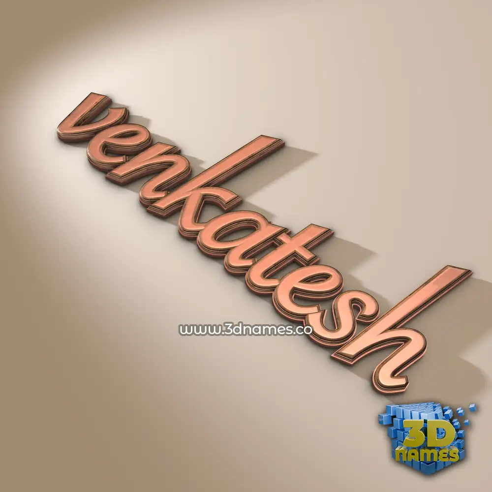venkatesh in Rose Gold style - 3D name wallpaper