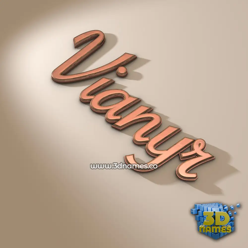 vianyr in Rose Gold style - 3D name wallpaper
