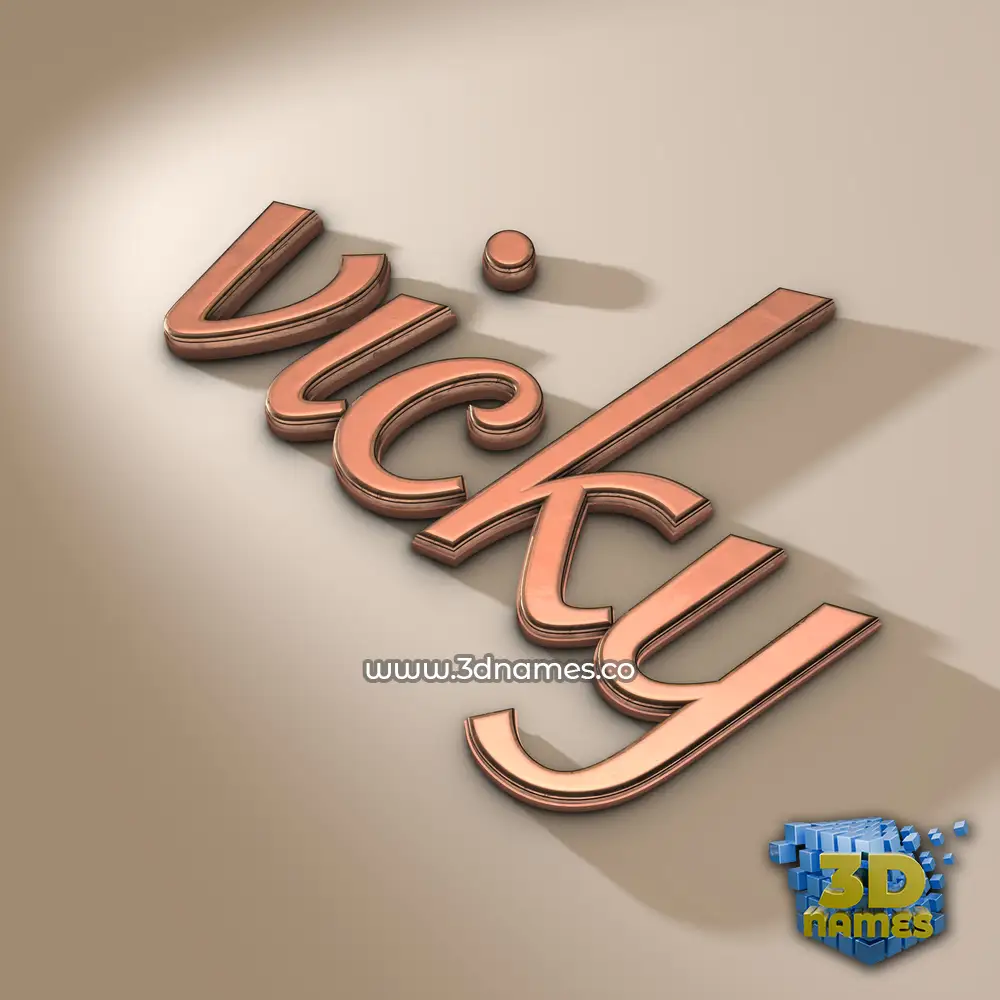 vicky in Rose Gold style - 3D name wallpaper