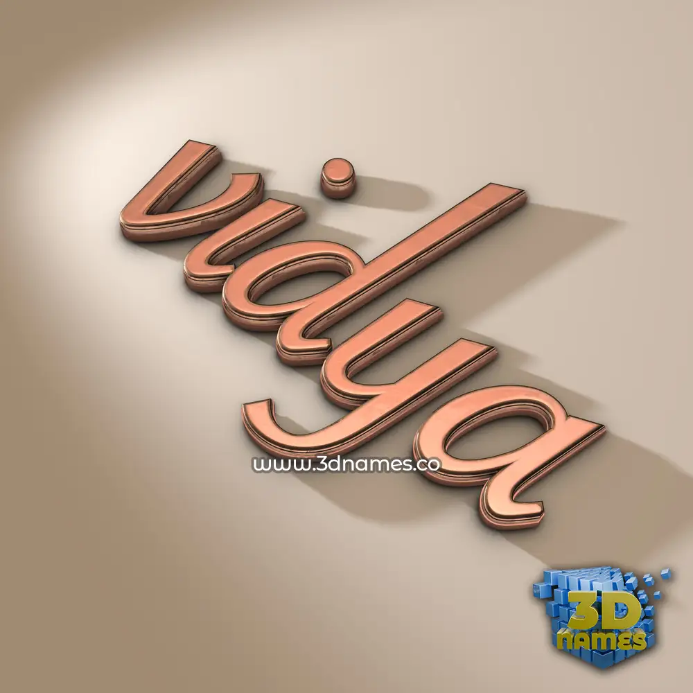 vidya in Rose Gold style - 3D name wallpaper