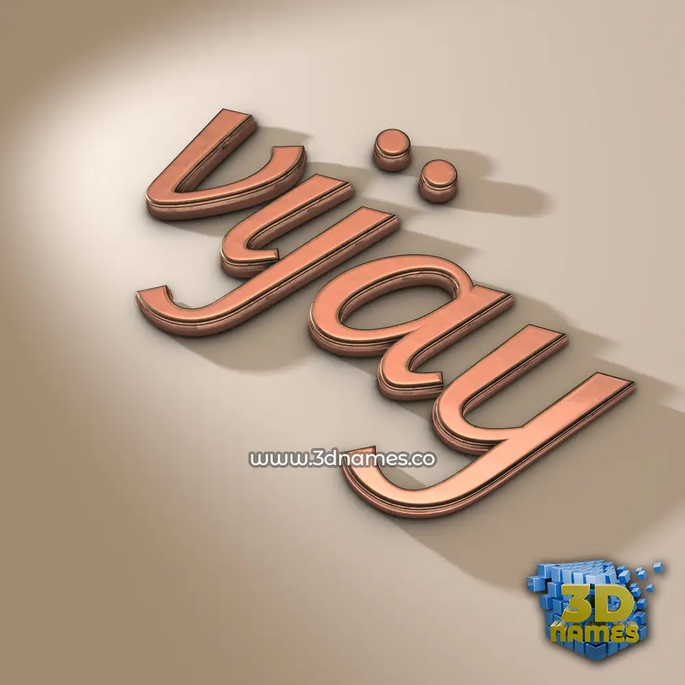 vijay in Rose Gold style - 3D name wallpaper