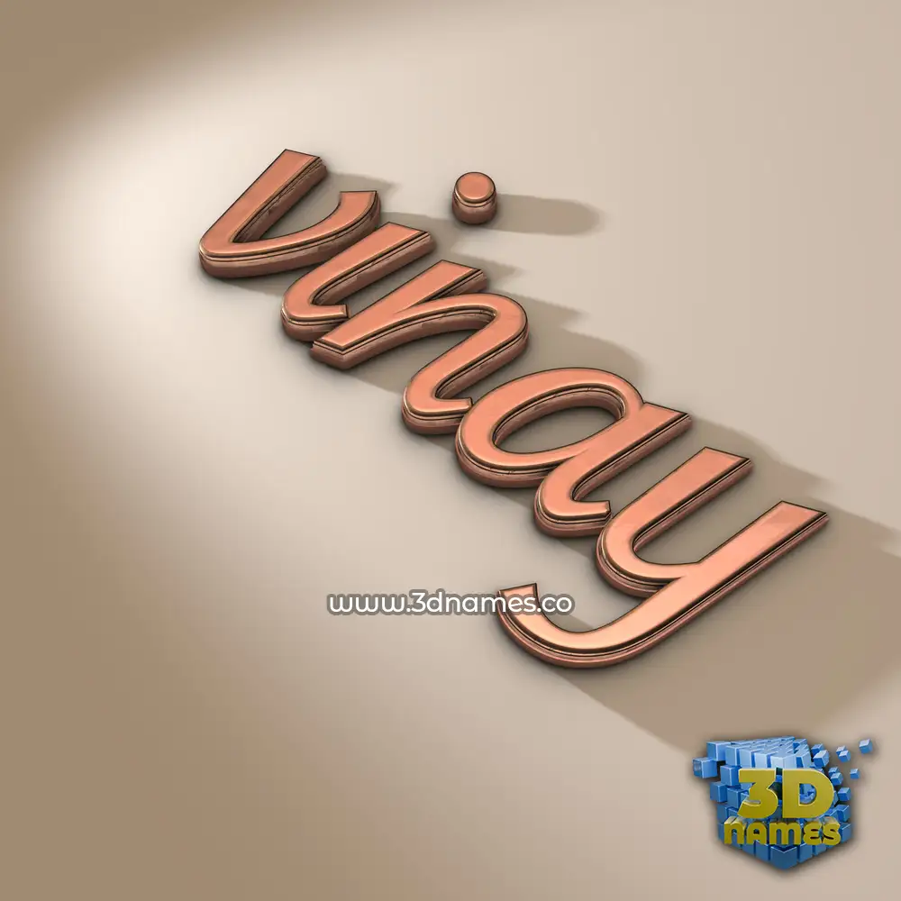 vinay in Rose Gold style - 3D name wallpaper