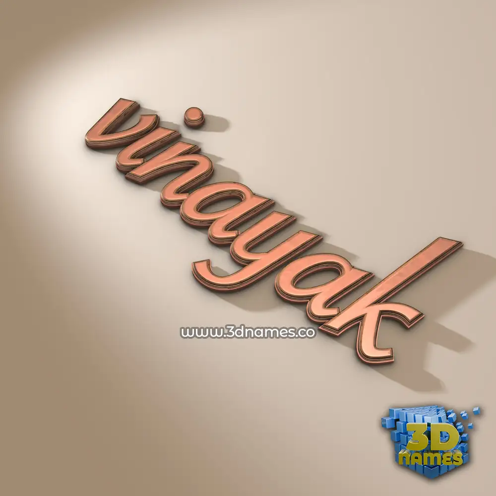 vinayak in Rose Gold style - 3D name wallpaper