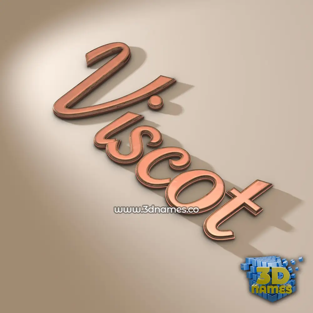 viscot in Rose Gold style - 3D name wallpaper
