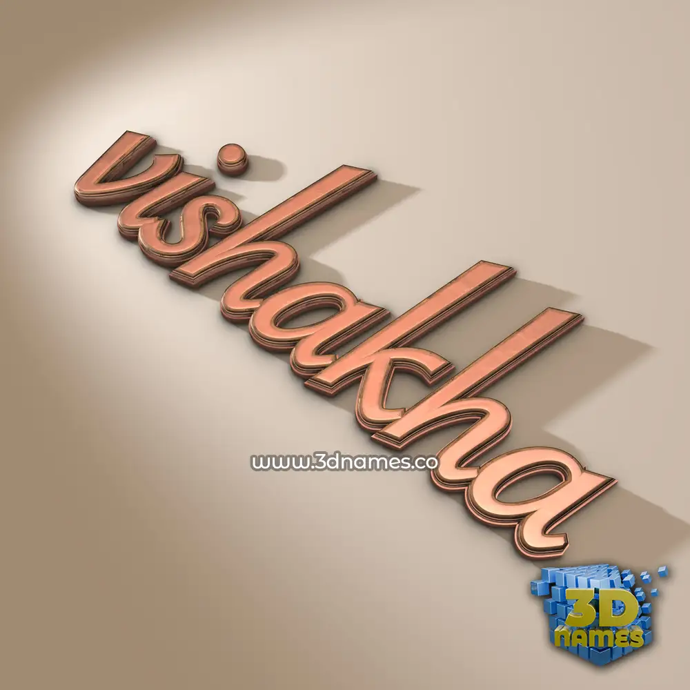 vishakha in Rose Gold style - 3D name wallpaper