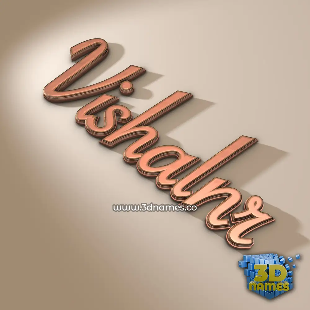 vishalnr in Rose Gold style - 3D name wallpaper