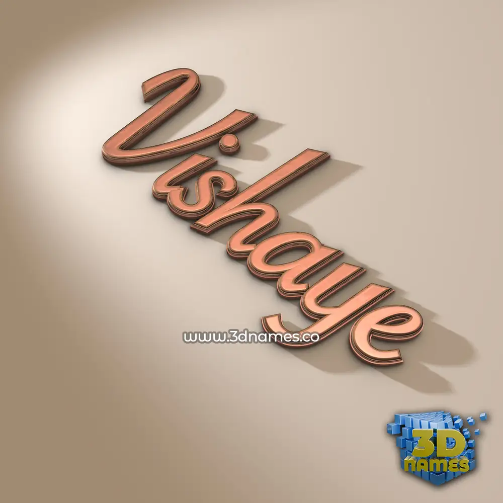 vishaye in Rose Gold style - 3D name wallpaper