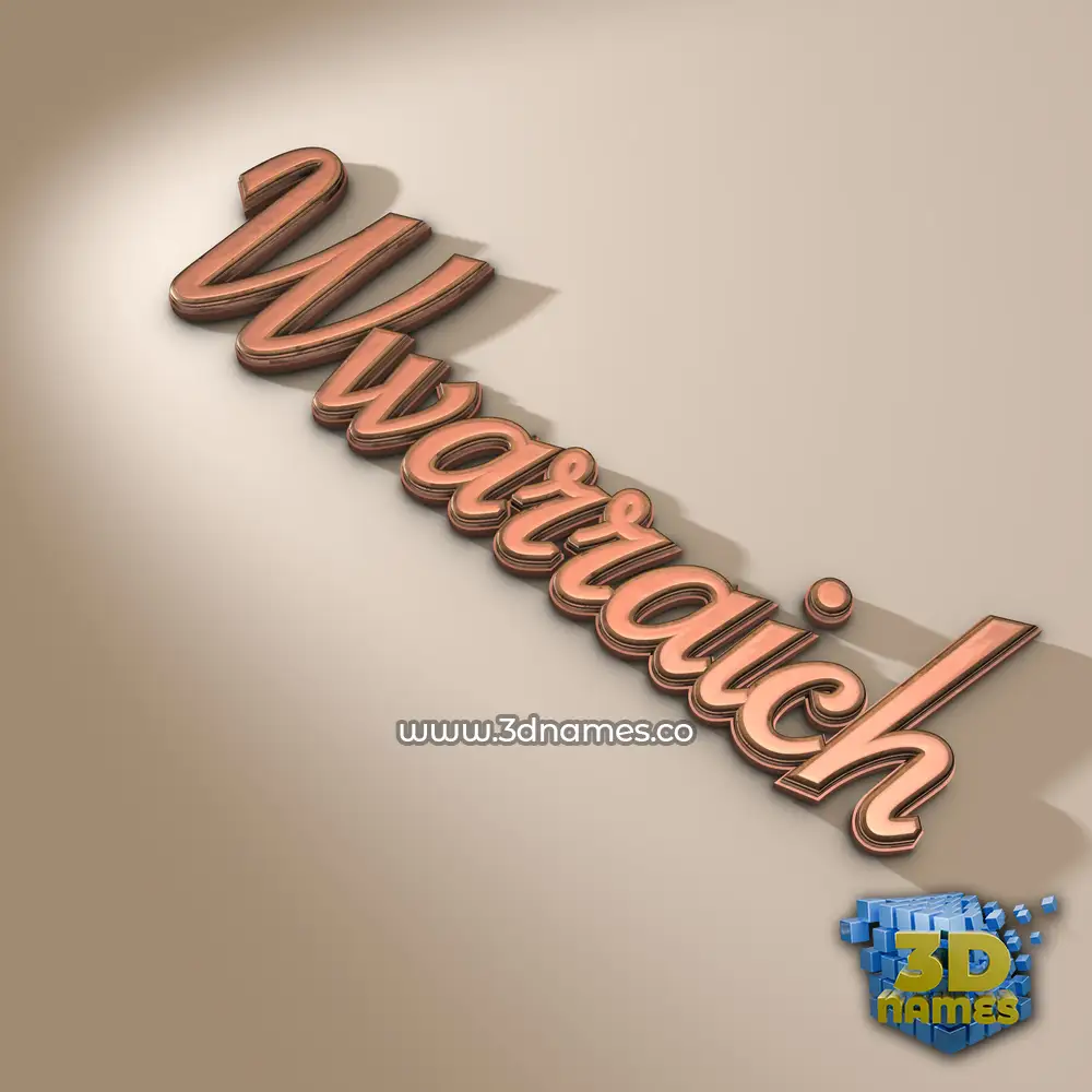 wwarraich in Rose Gold style - 3D name wallpaper