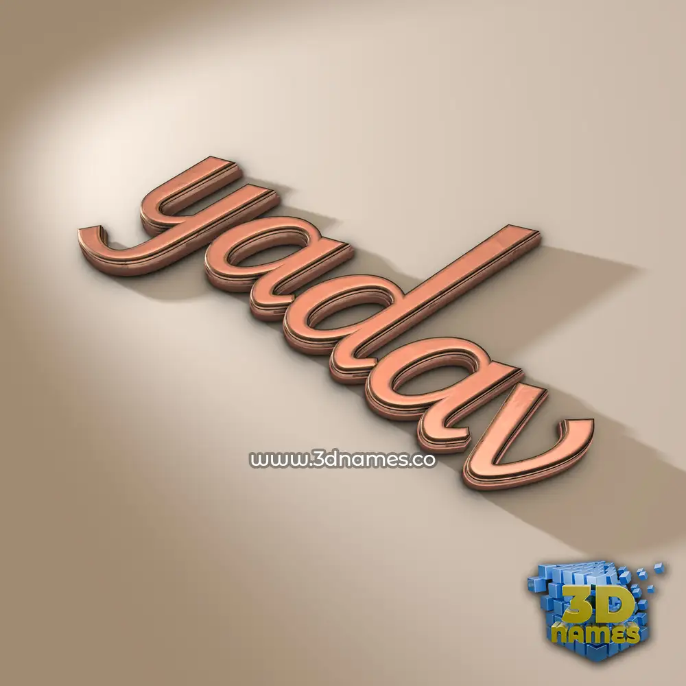 yadav in Rose Gold style - 3D name wallpaper