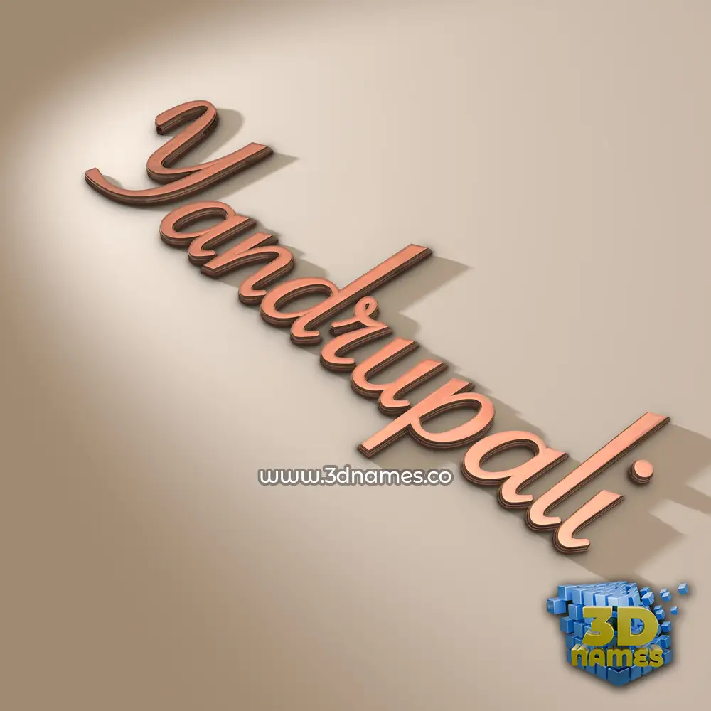 yandrupali in Rose Gold style - 3D name wallpaper