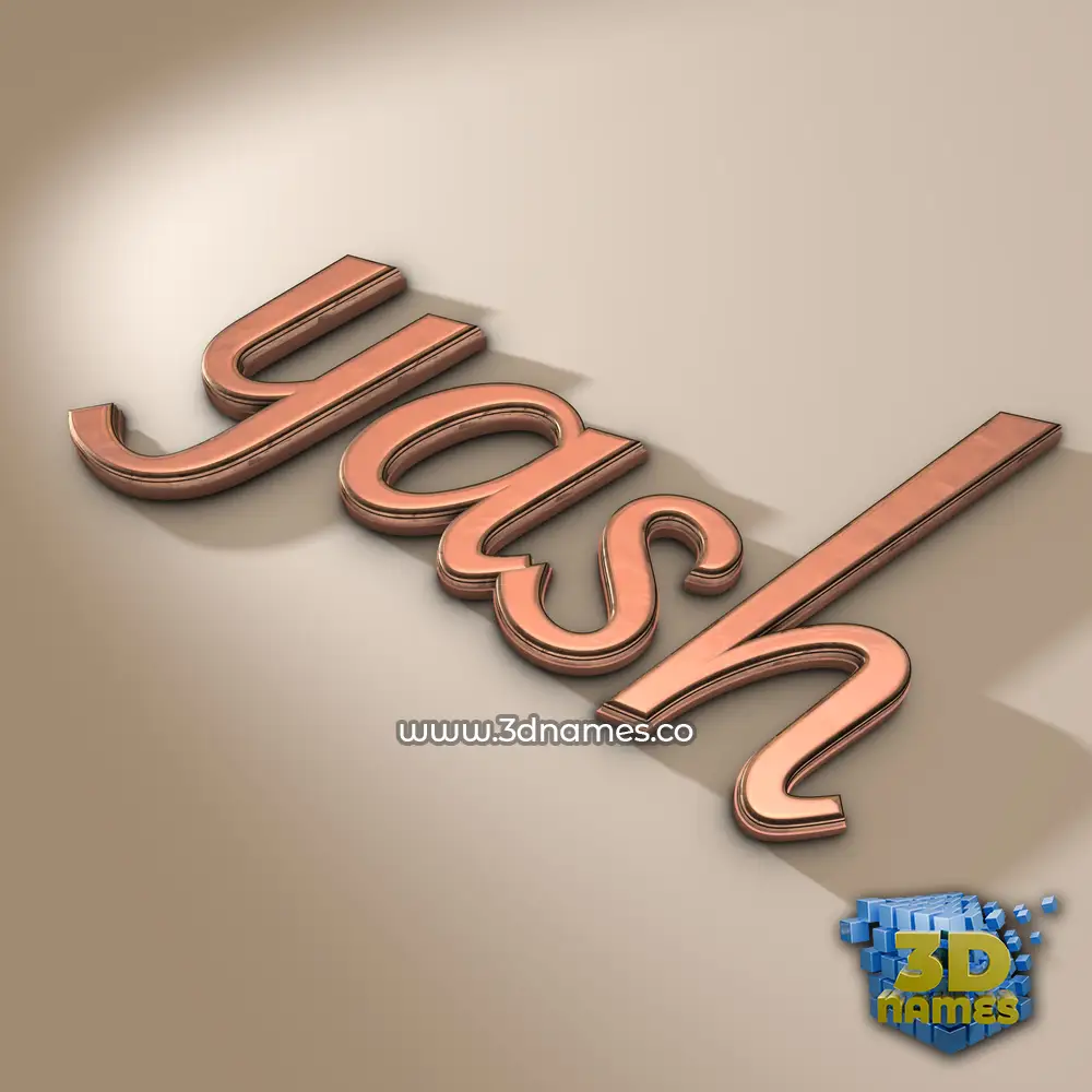 yash in Rose Gold style - 3D name wallpaper
