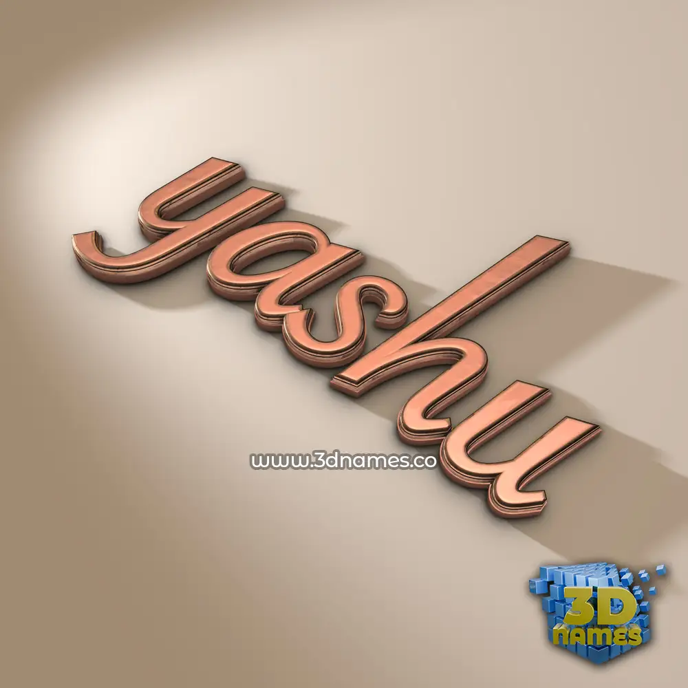 yashu in Rose Gold style - 3D name wallpaper