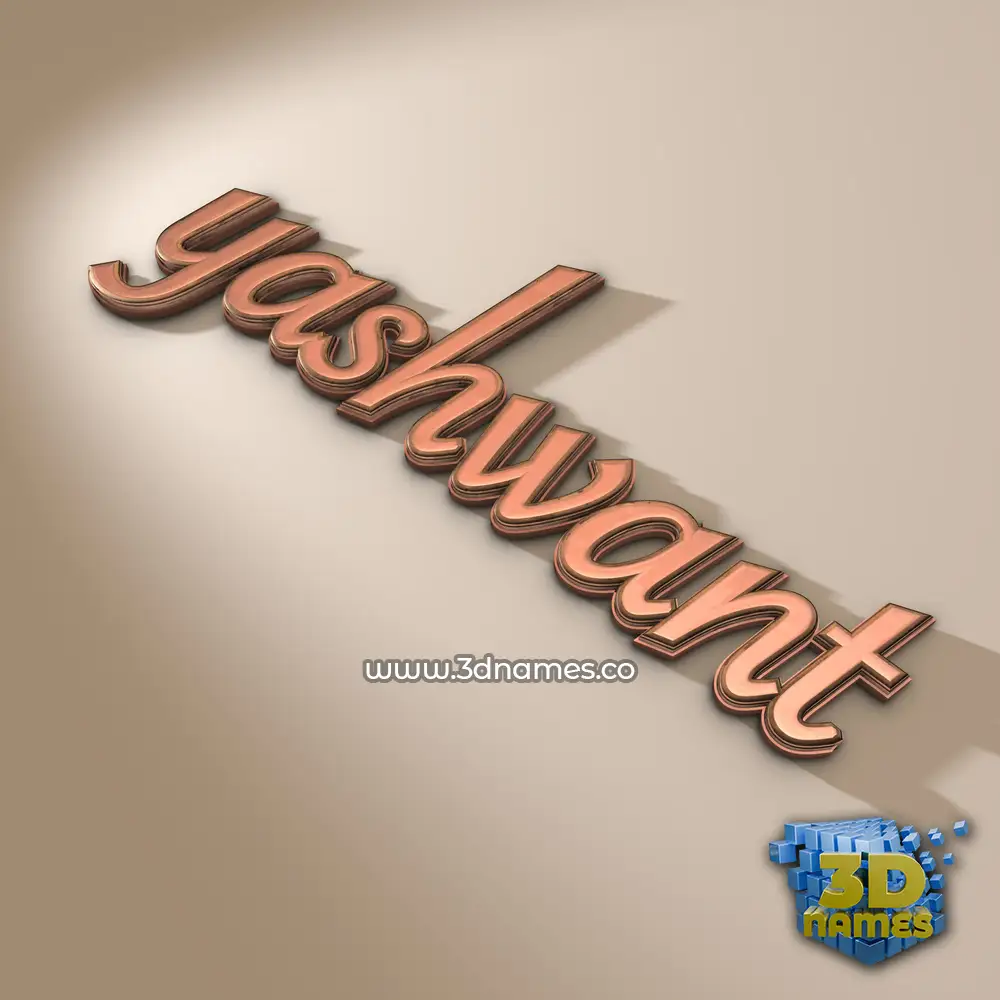 yashwant in Rose Gold style - 3D name wallpaper