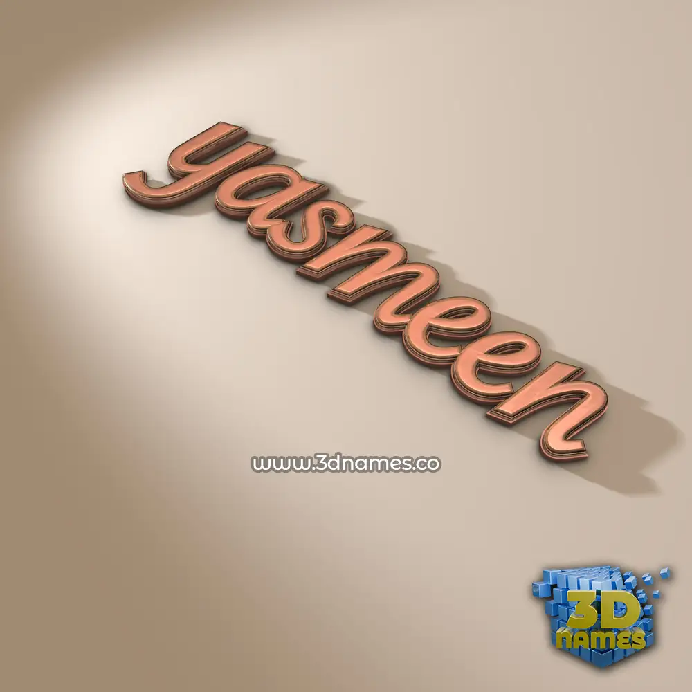 yasmeen in Rose Gold style - 3D name wallpaper