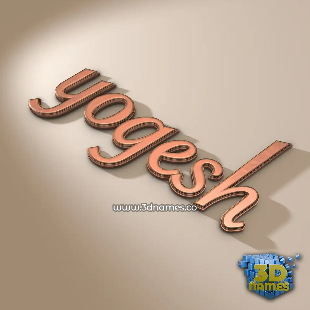 yogesh in Rose Gold style - 3D name wallpaper
