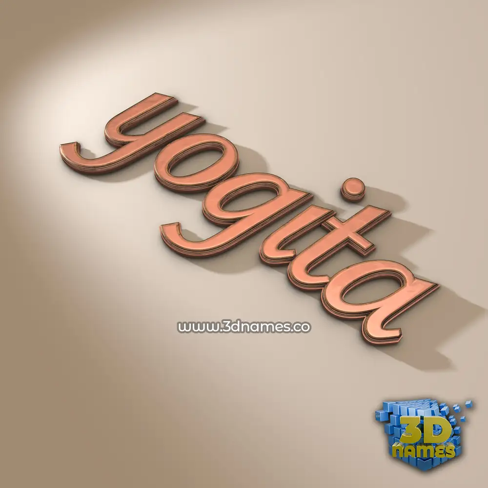 yogita in Rose Gold style - 3D name wallpaper