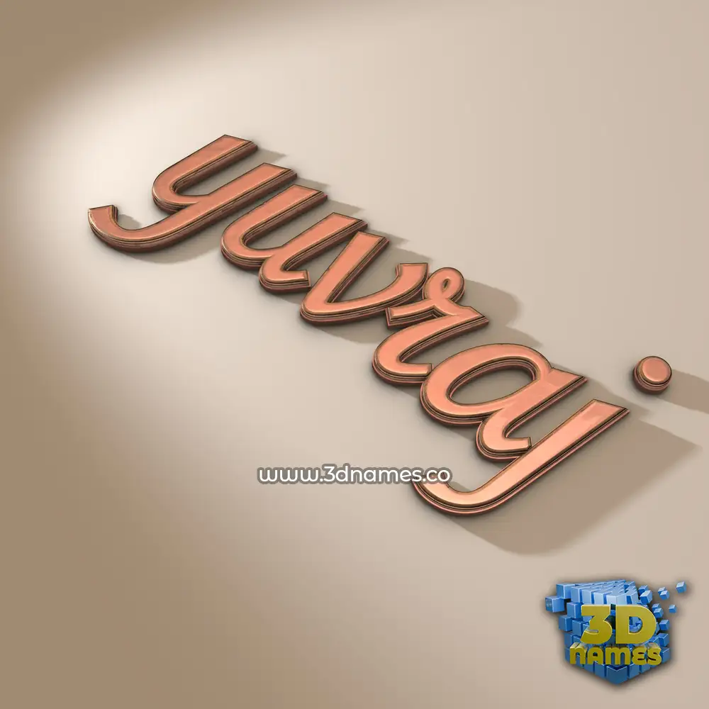 yuvraj in Rose Gold style - 3D name wallpaper