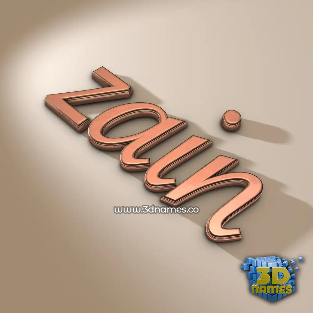 zain in Rose Gold style - 3D name wallpaper