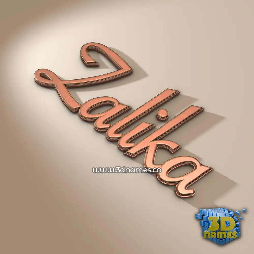 zalika in Rose Gold style - 3D name wallpaper