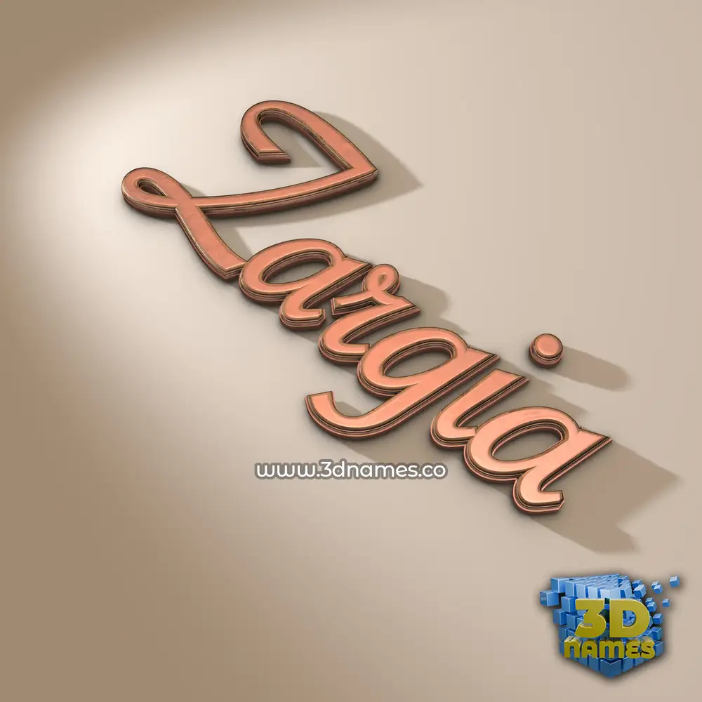 zargia in Rose Gold style - 3D name wallpaper
