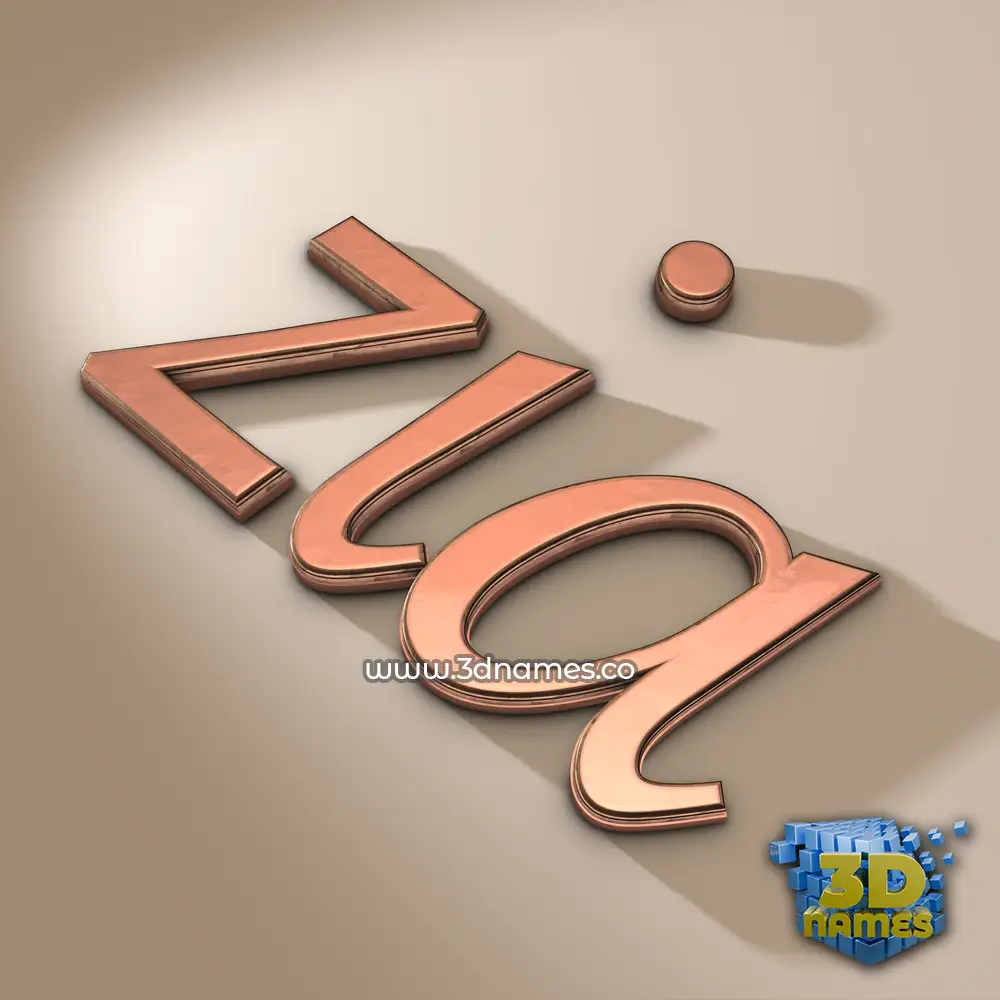 zia in Rose Gold style - 3D name wallpaper
